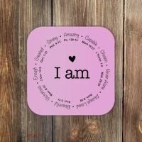 Bible Verse Faith Based Christian I Am A Christian Coaster thumb 0