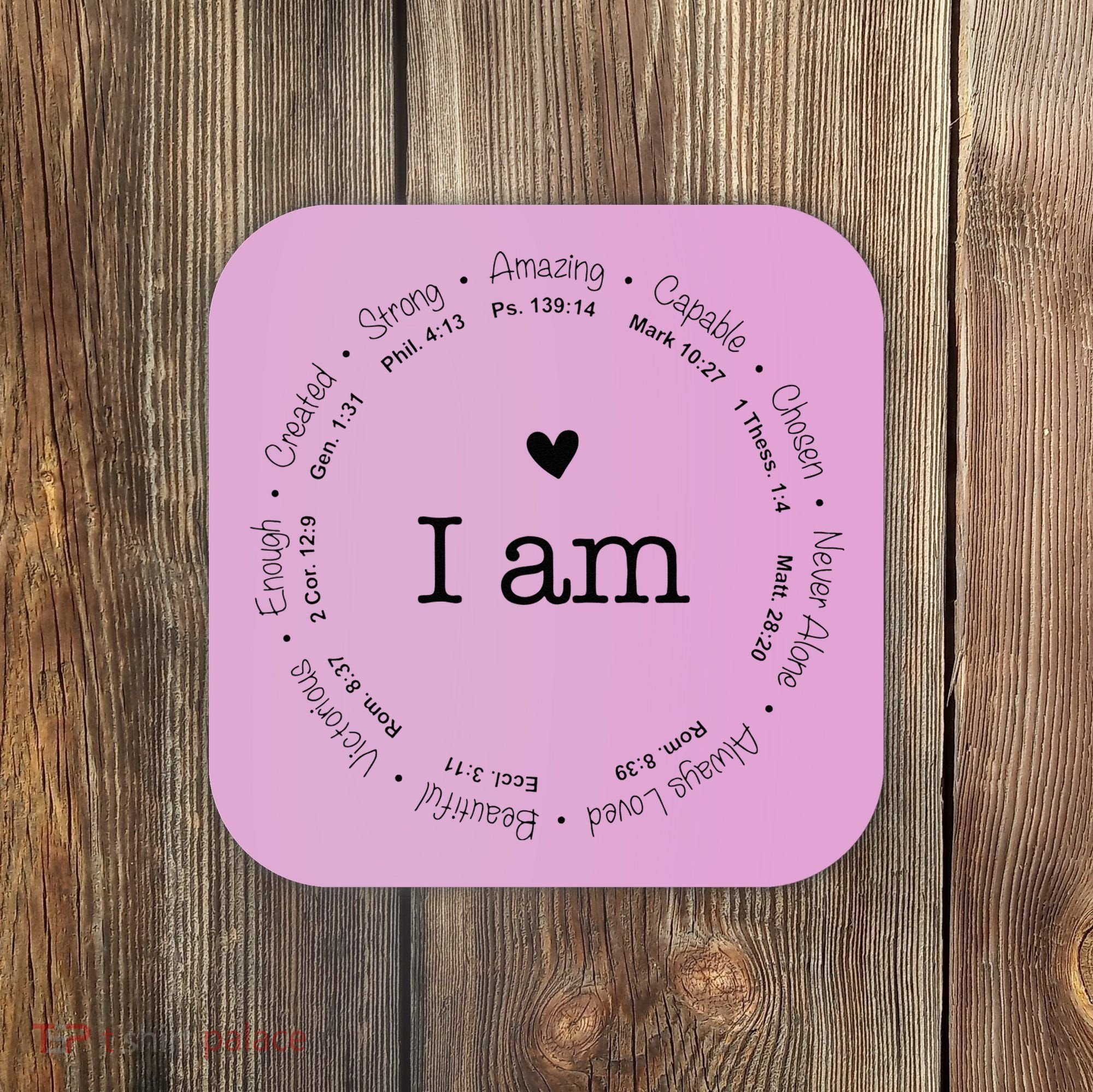 Bible Verse Faith Based Christian I Am A Christian Coaster