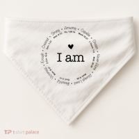 Bible Verse Faith Based Christian I Am A Christian USA-Made Doggie Bandana thumb 0