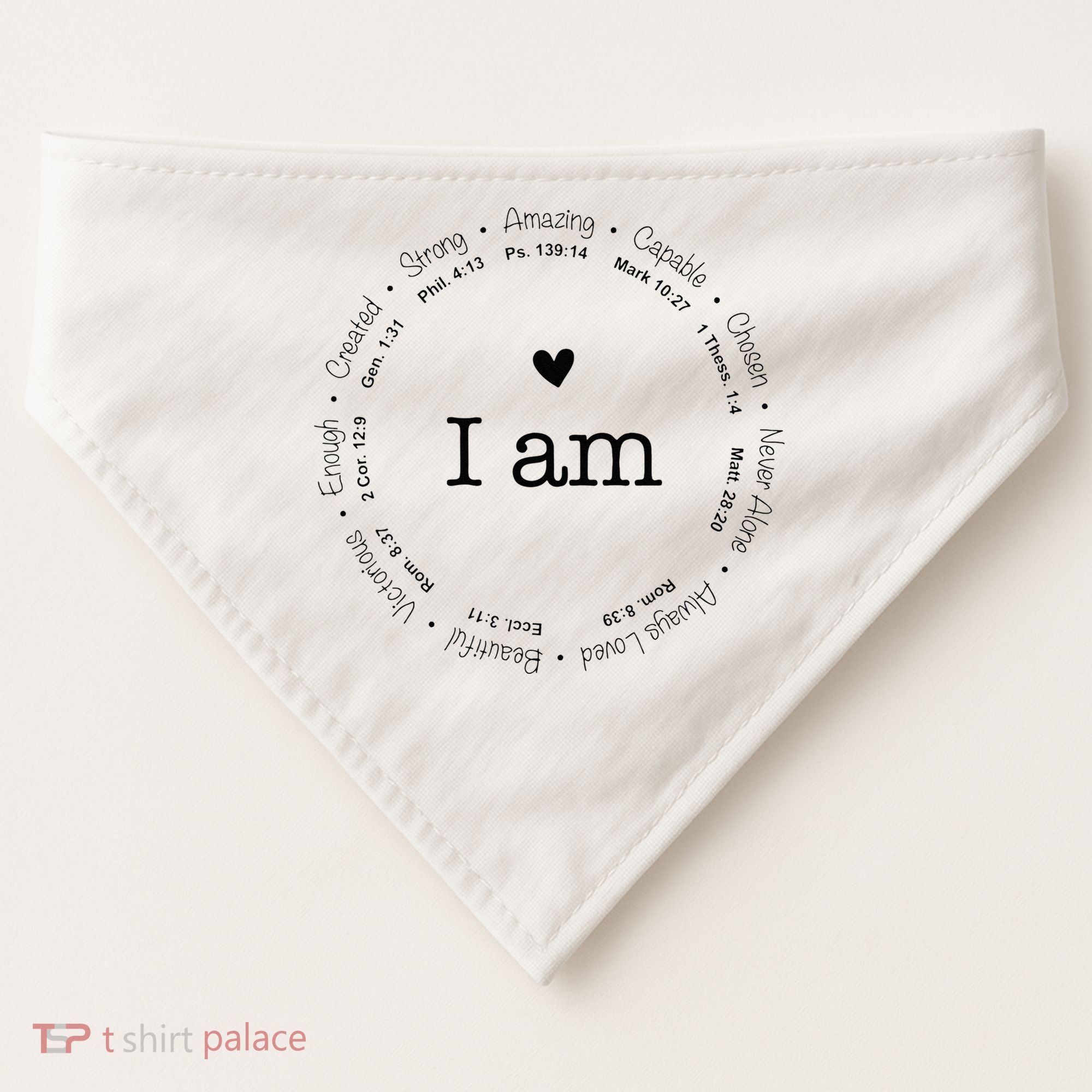 Bible Verse Faith Based Christian I Am A Christian USA-Made Doggie Bandana