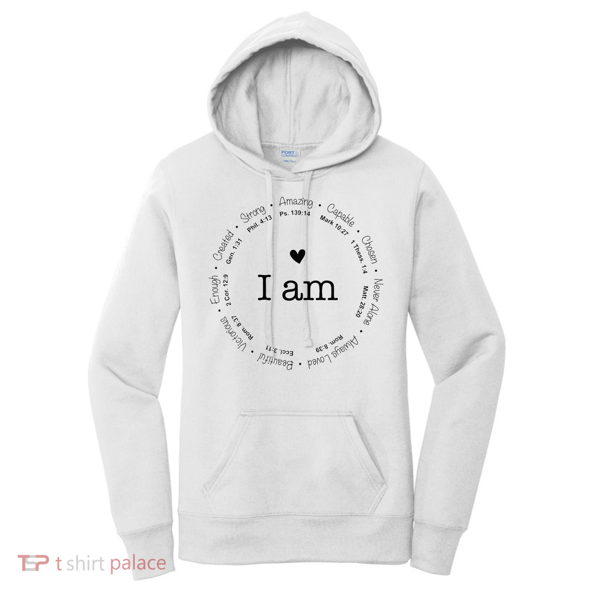 Bible Verse Faith Based Christian I Am A Christian Women's Hoodie