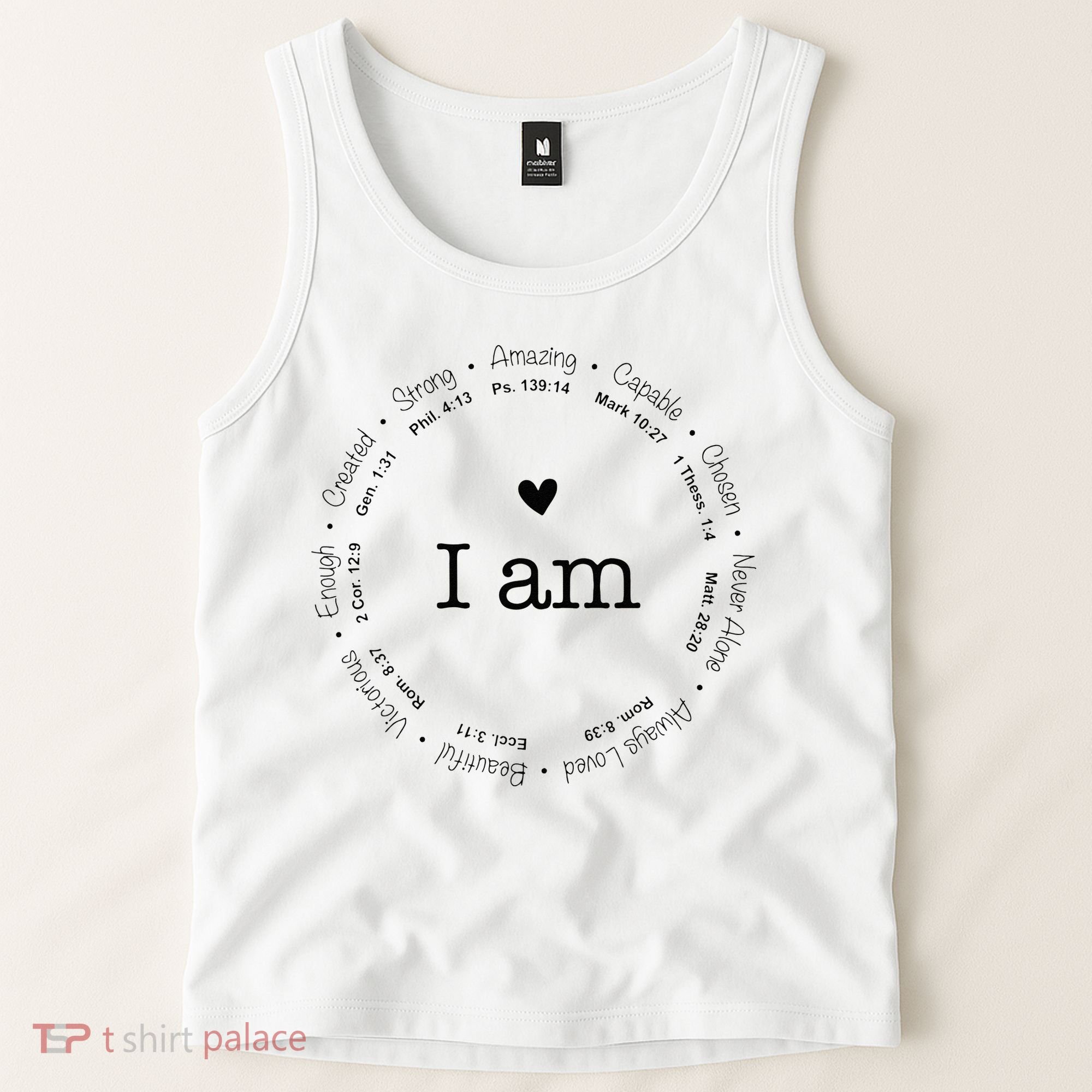 Bible Verse Faith Based Christian I Am A Christian Tank Top