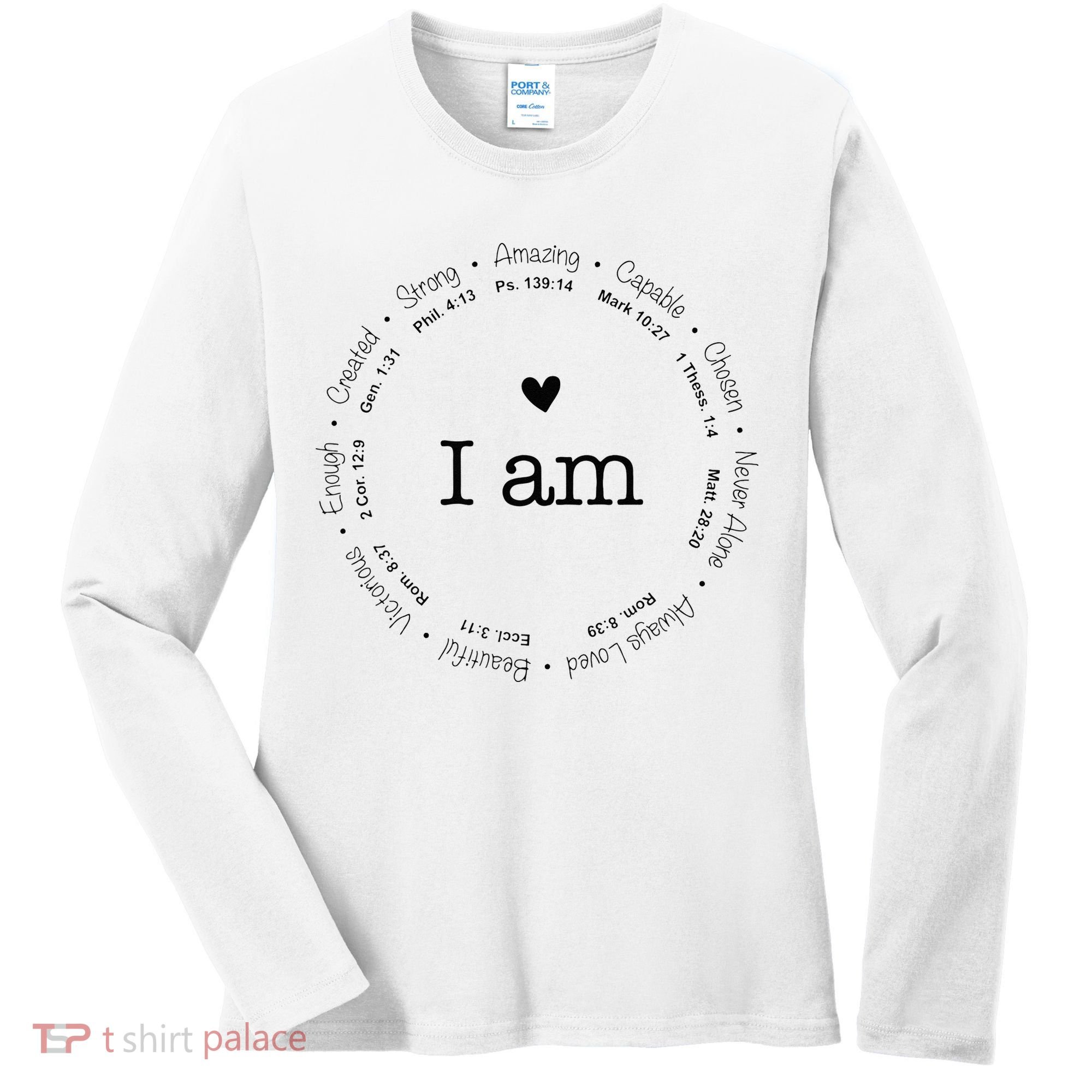 Bible Verse Faith Based Christian I Am A Christian Women's Long Sleeve Shirt