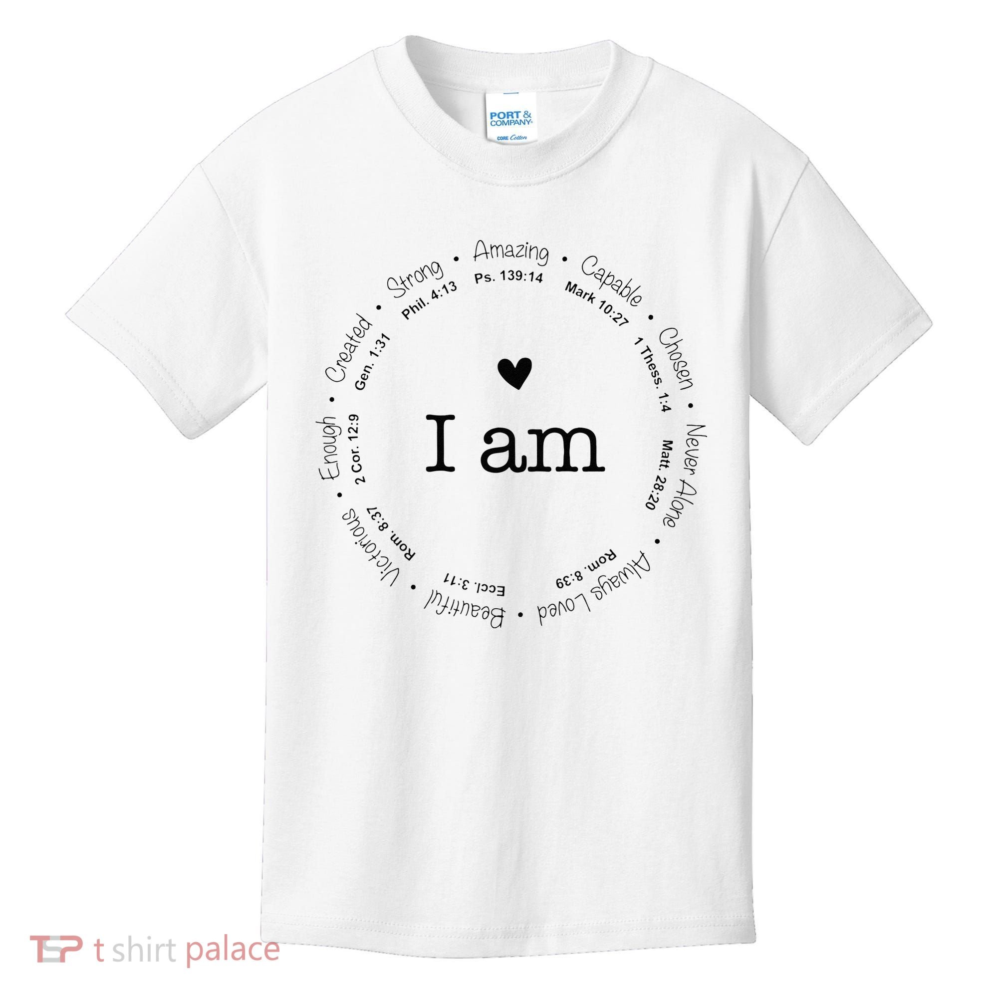 Bible Verse Faith Based Christian I Am A Christian Kids T-Shirt