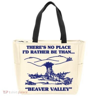 Beaver Valley Funny Offensive Tote Bag