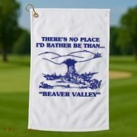 Beaver Valley Funny Offensive Golf Towel thumb 1