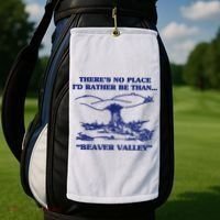 Beaver Valley Funny Offensive Gift Golf Towel thumb 2
