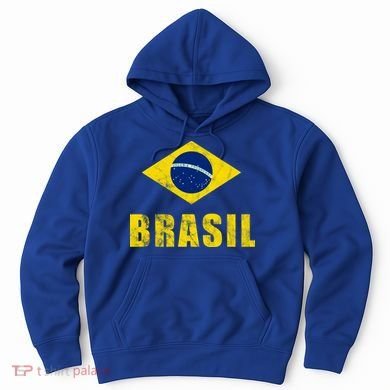 Brasil Vintage Flag Sport Hoodie