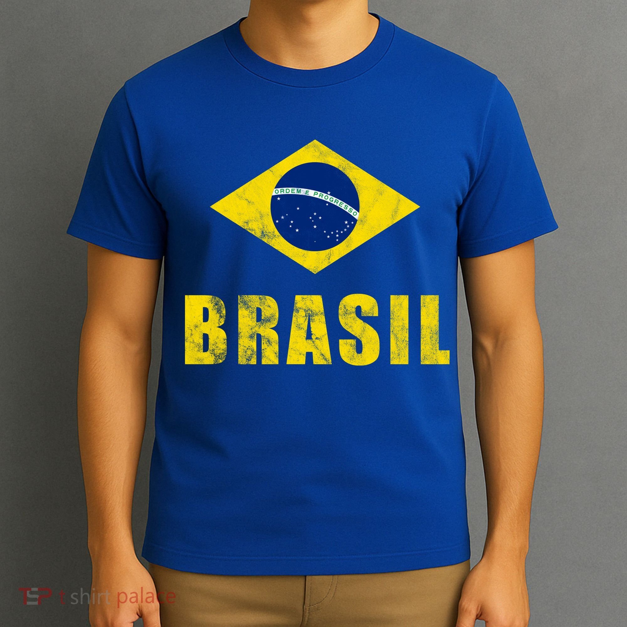 Brasil Vintage Flag Sport T-Shirt