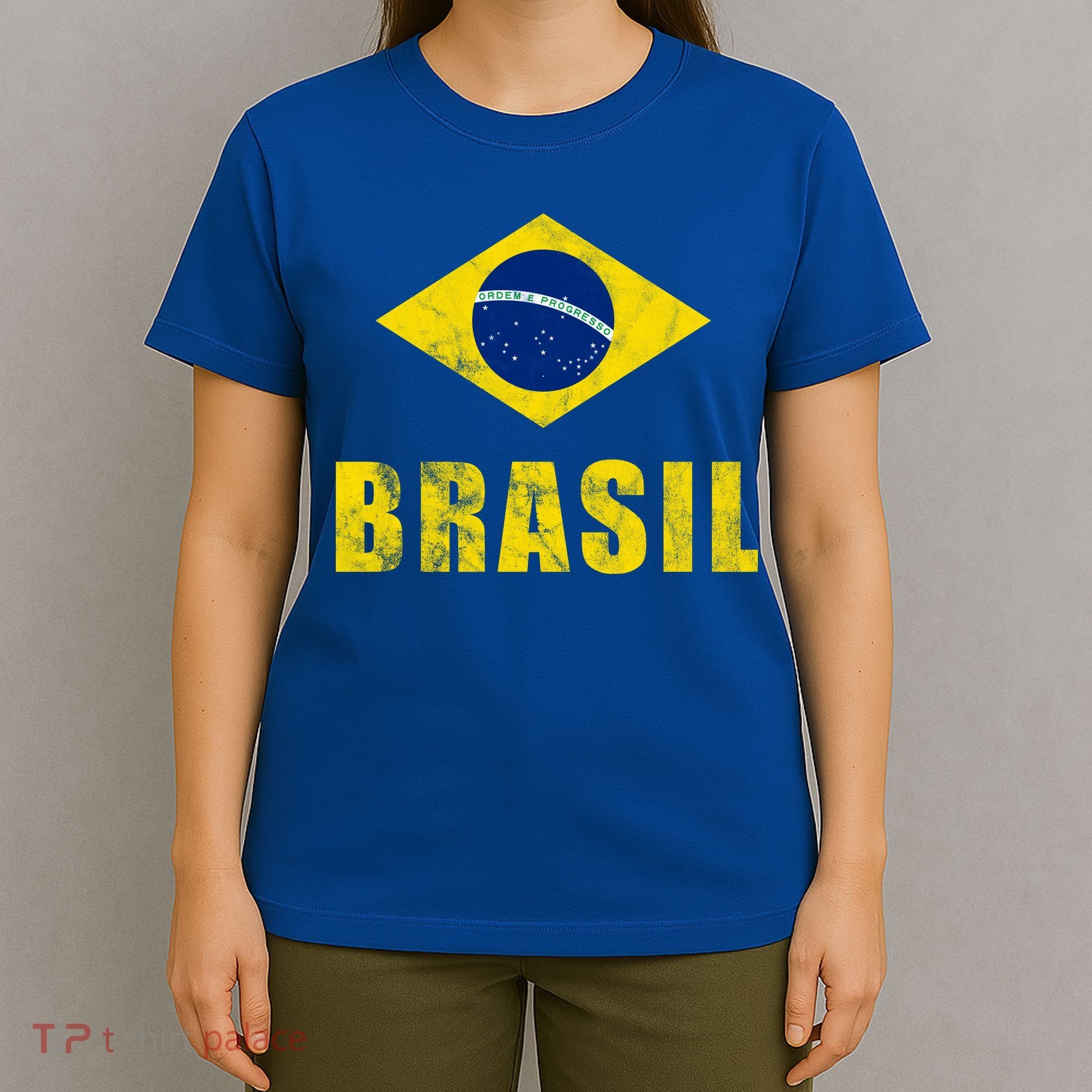 Brasil Vintage Flag Sport T-Shirt