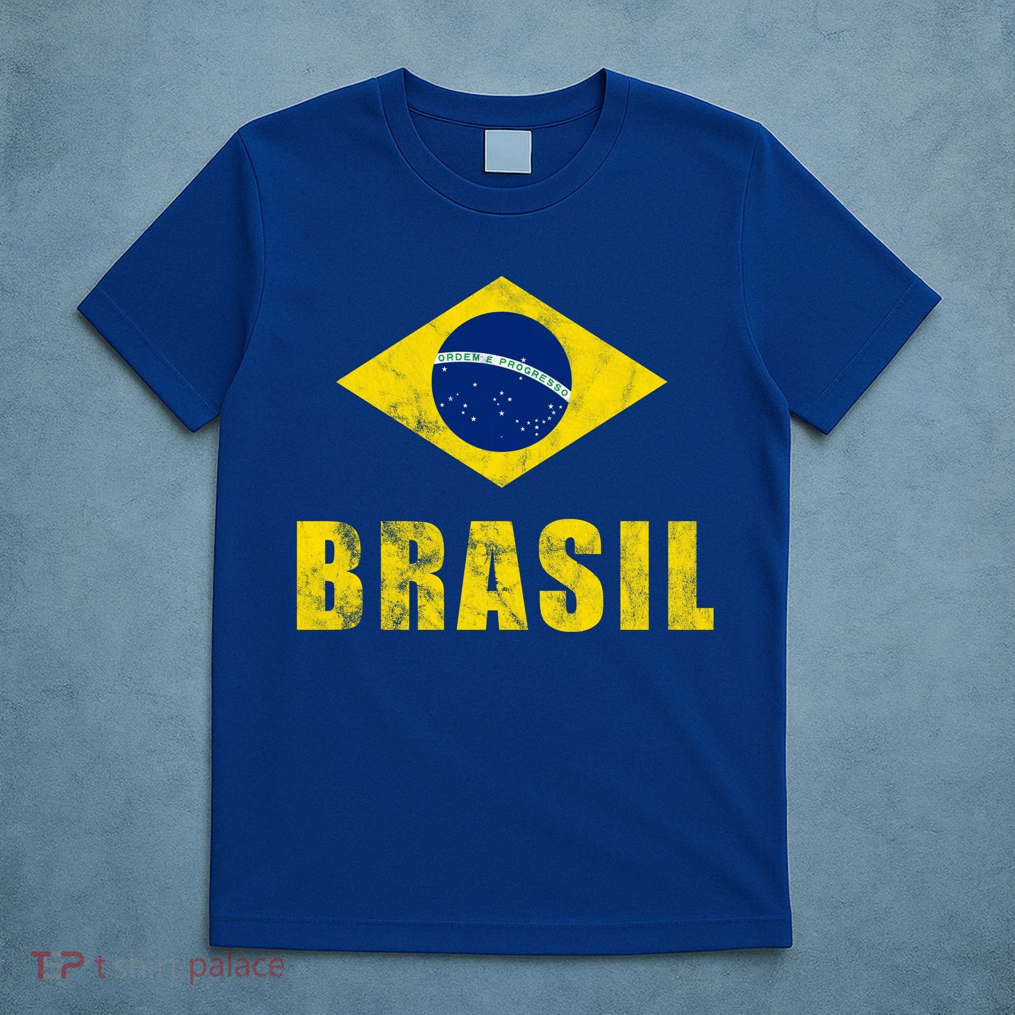 Brasil Vintage Flag Sport T-Shirt