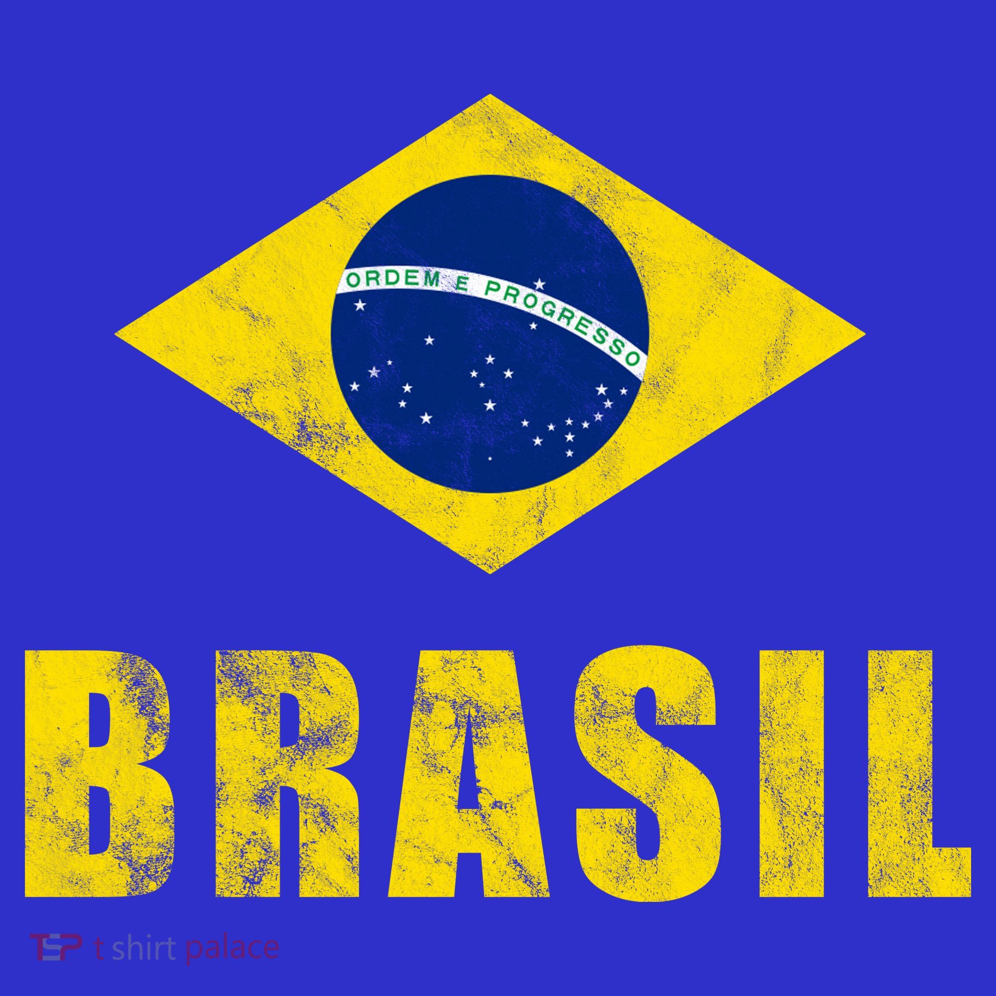 Brasil Vintage Flag Sport T-Shirt