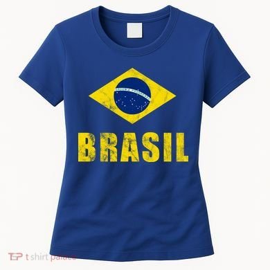Brasil Vintage Flag Sport Women's T-Shirt