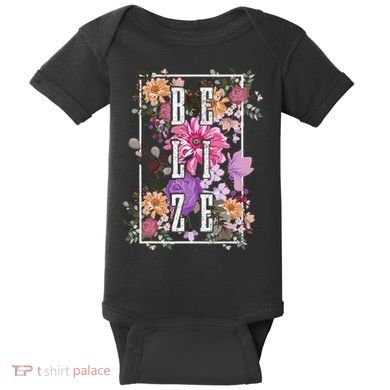 Belize Vintage Flowers Floral Baby Bodysuit