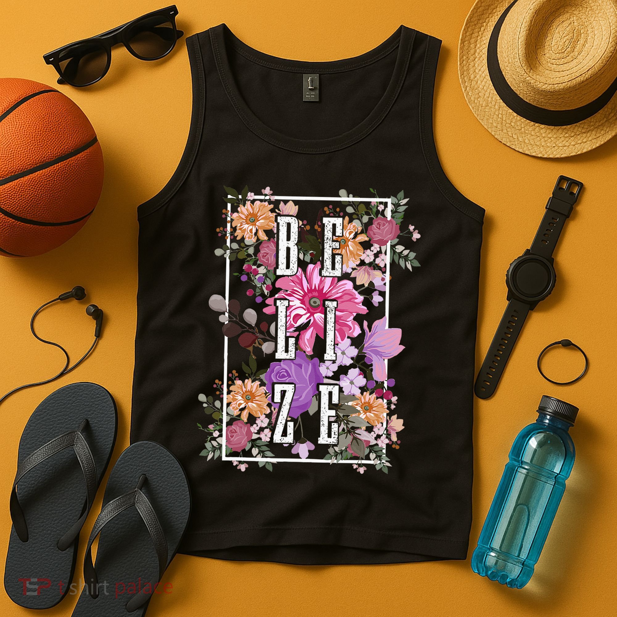 Belize Vintage Flowers Floral Tank Top