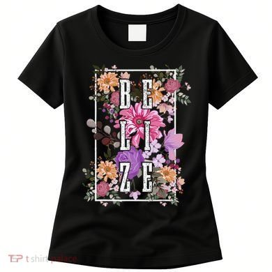Belize Vintage Flowers Floral Women's T-Shirt