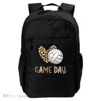 Bleached Volleyball Game Day Vibes Volleyball Mom Leopard Backpack thumb 0