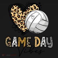 Bleached Volleyball Game Day Vibes Volleyball Mom Leopard Women's Hoodie thumb 2