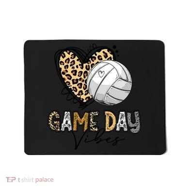 Bleached Volleyball Game Day Vibes Volleyball Mom Leopard Mousepad