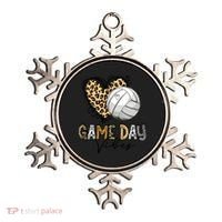 Bleached Volleyball Game Day Vibes Volleyball Mom Leopard Ornament thumb 0