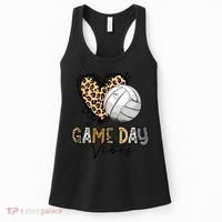 Bleached Volleyball Game Day Vibes Volleyball Mom Leopard Women's Tank Top thumb 0