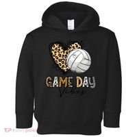 Bleached Volleyball Game Day Vibes Volleyball Mom Leopard Toddler Hoodie thumb 0