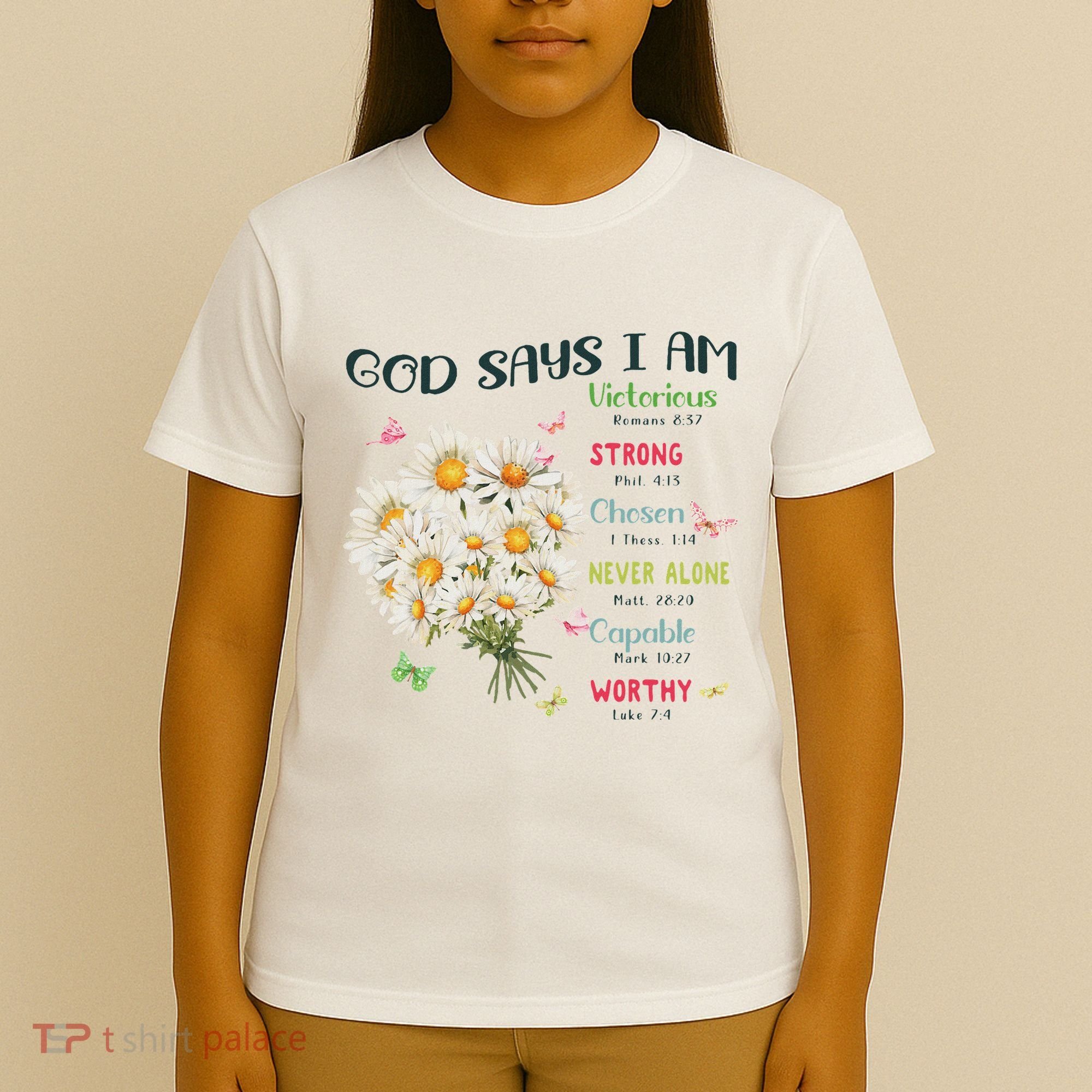 Bible Verse God Says I Am Christian Faith Baby Girl T-Shirt
