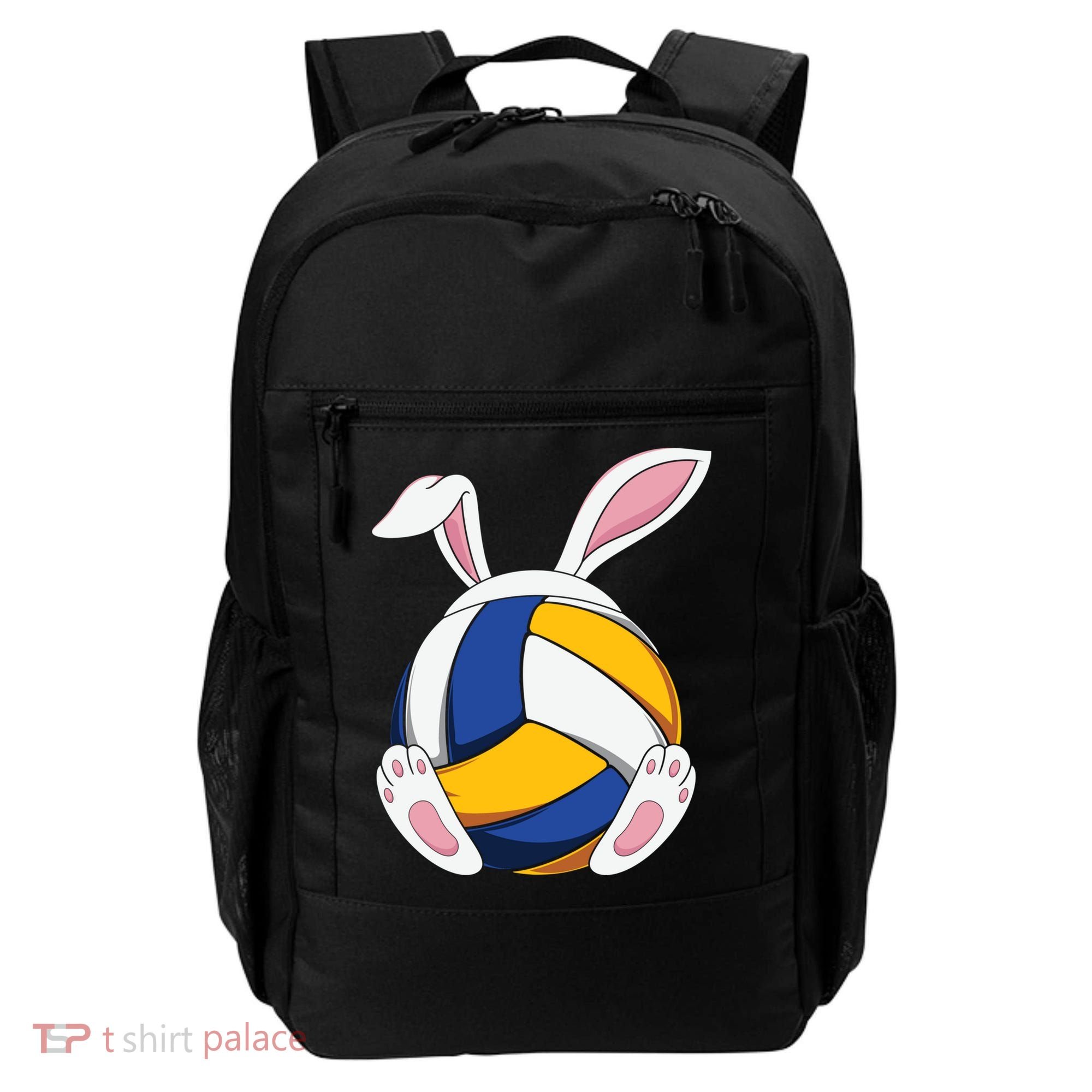 Bunny Volleyball Heartbeat Funny Easter Day Bunny Lovers Gift Backpack