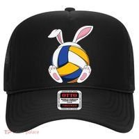 Bunny Volleyball Heartbeat Funny Easter Day Bunny Lovers Gift Hat thumb 0