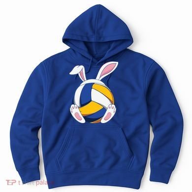 Bunny Volleyball Heartbeat Funny Easter Day Bunny Lovers Gift Hoodie