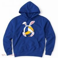 Bunny Volleyball Heartbeat Funny Easter Day Bunny Lovers Gift Hoodie thumb 0