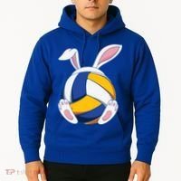 Bunny Volleyball Heartbeat Funny Easter Day Bunny Lovers Gift Hoodie thumb 2