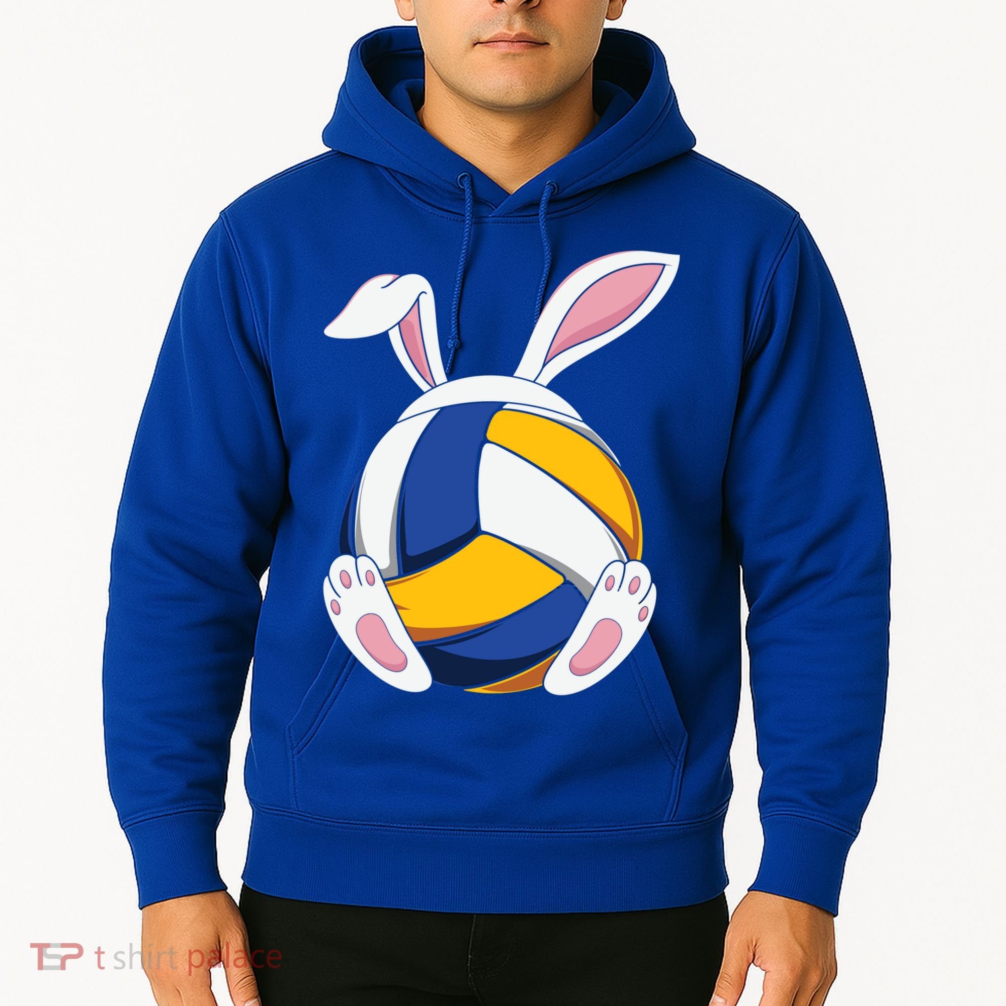 Bunny Volleyball Heartbeat Funny Easter Day Bunny Lovers Gift Hoodie