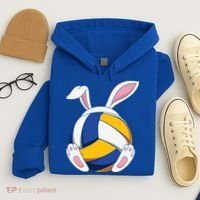 Bunny Volleyball Heartbeat Funny Easter Day Bunny Lovers Gift Hoodie thumb 4