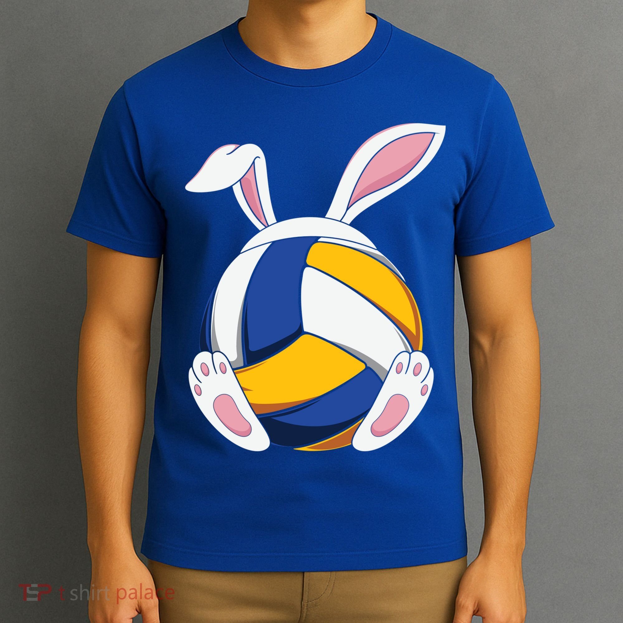 Bunny Volleyball Heartbeat Funny Easter Day Bunny Lovers Gift T-Shirt