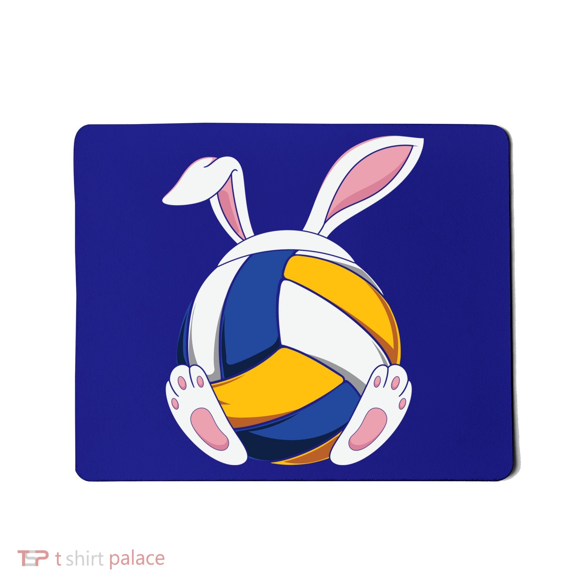 Bunny Volleyball Heartbeat Funny Easter Day Bunny Lovers Gift Mousepad