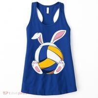 Bunny Volleyball Heartbeat Funny Easter Day Bunny Lovers Gift Women's Tank Top thumb 0