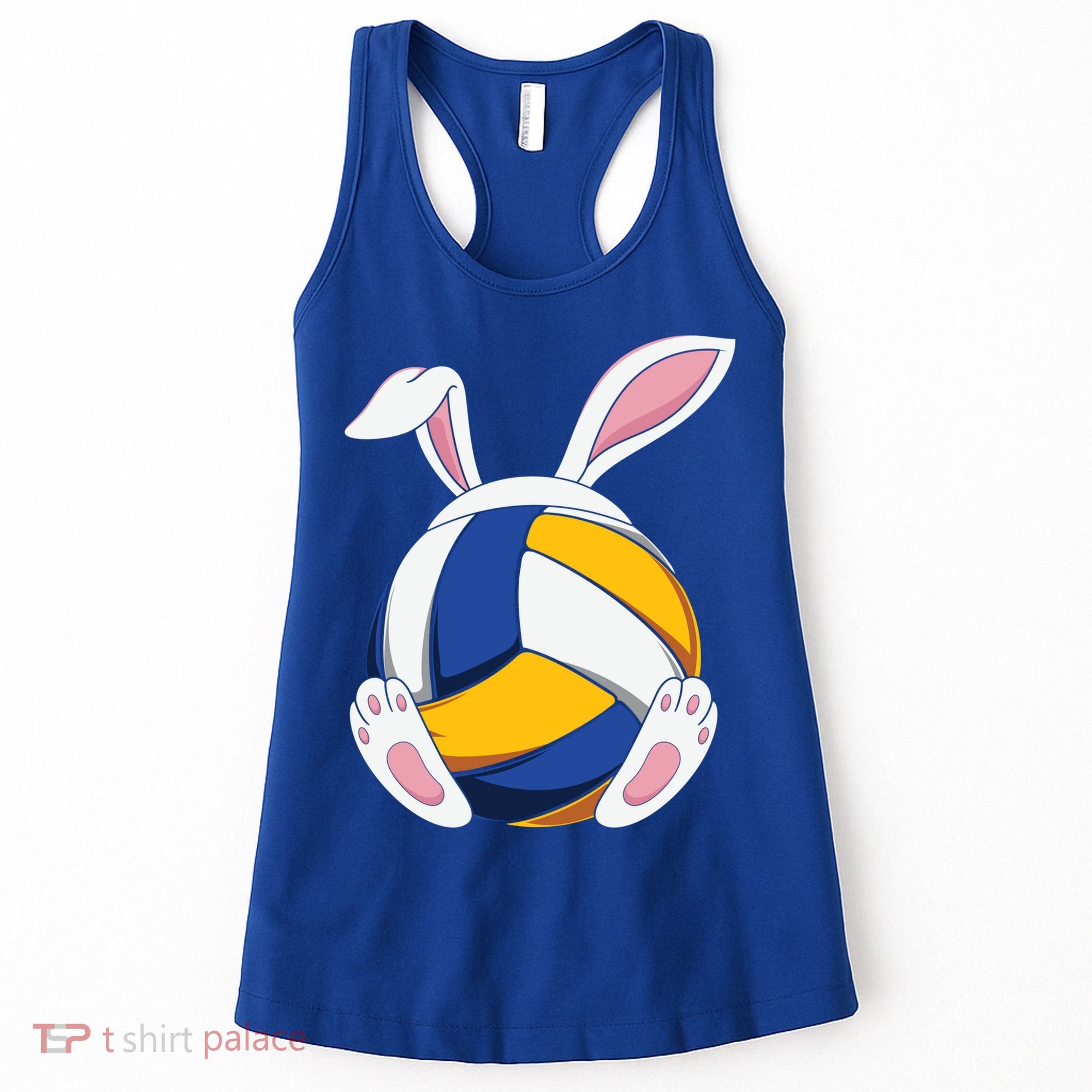 Bunny Volleyball Heartbeat Funny Easter Day Bunny Lovers Gift Women's Tank Top