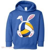 Bunny Volleyball Heartbeat Funny Easter Day Bunny Lovers Gift Toddler Hoodie thumb 0