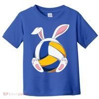 Bunny Volleyball Heartbeat Funny Easter Day Bunny Lovers Gift Toddler T-Shirt thumb 0