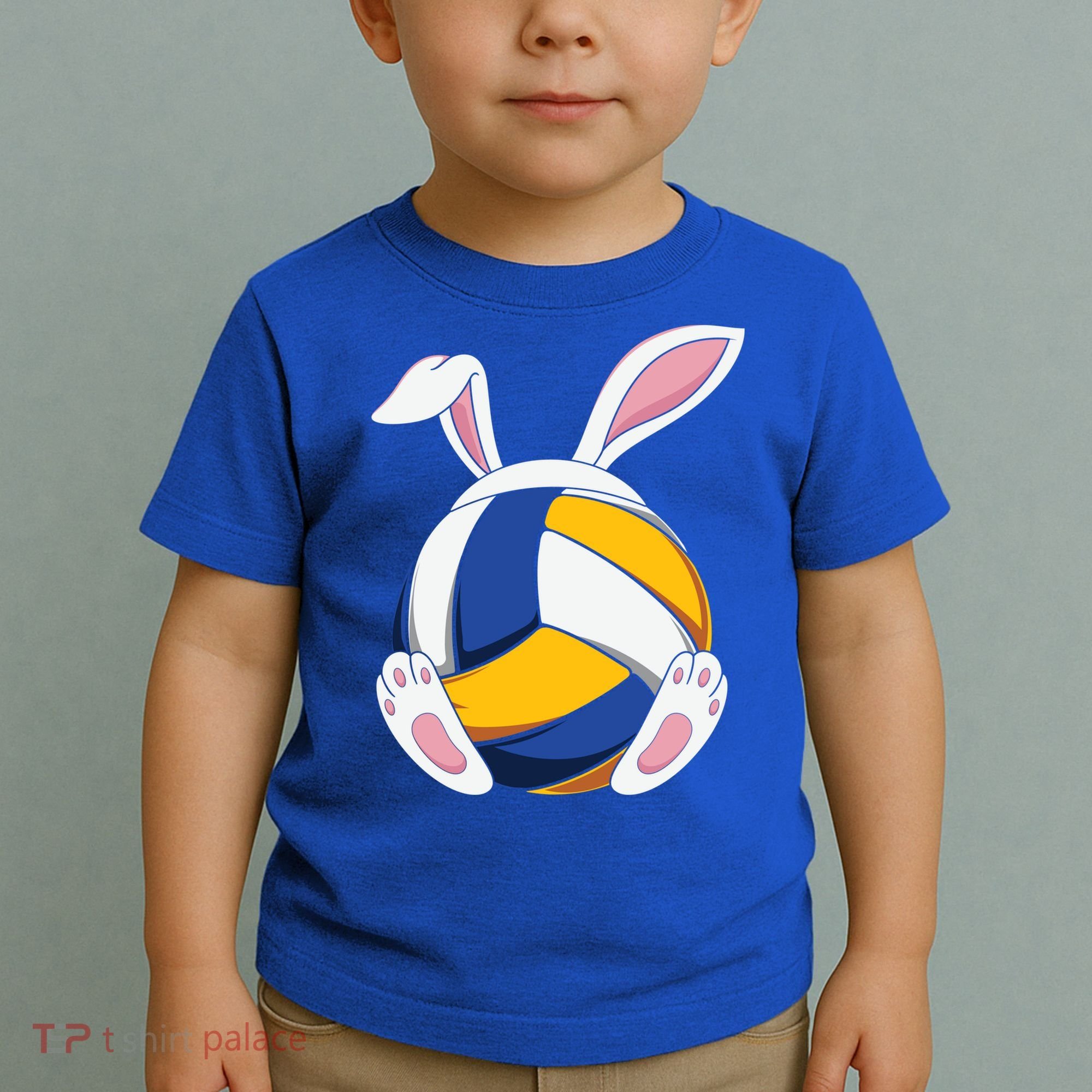 Bunny Volleyball Heartbeat Funny Easter Day Bunny Lovers Gift Toddler T-Shirt
