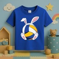 Bunny Volleyball Heartbeat Funny Easter Day Bunny Lovers Gift Toddler T-Shirt thumb 3
