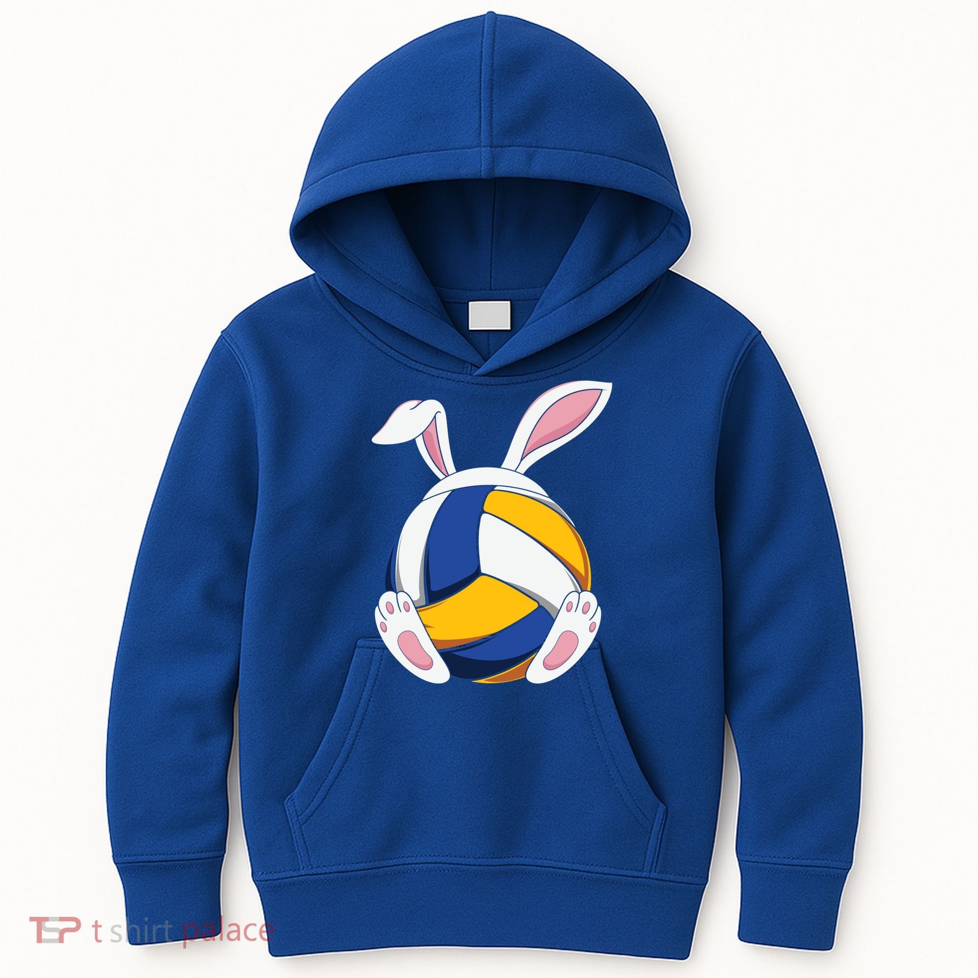 Bunny Volleyball Heartbeat Funny Easter Day Bunny Lovers Gift Kids Hoodie