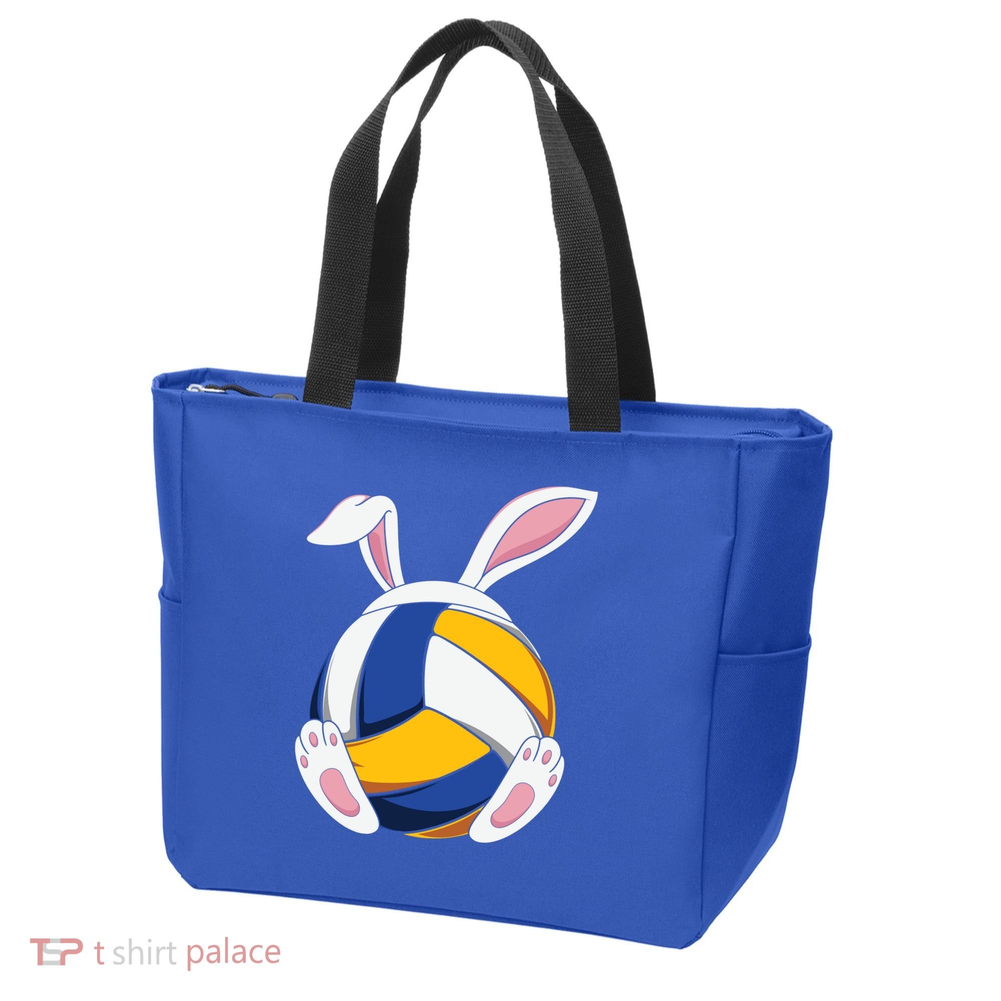 Bunny Volleyball Heartbeat Funny Easter Day Bunny Lovers Gift Tote Bag