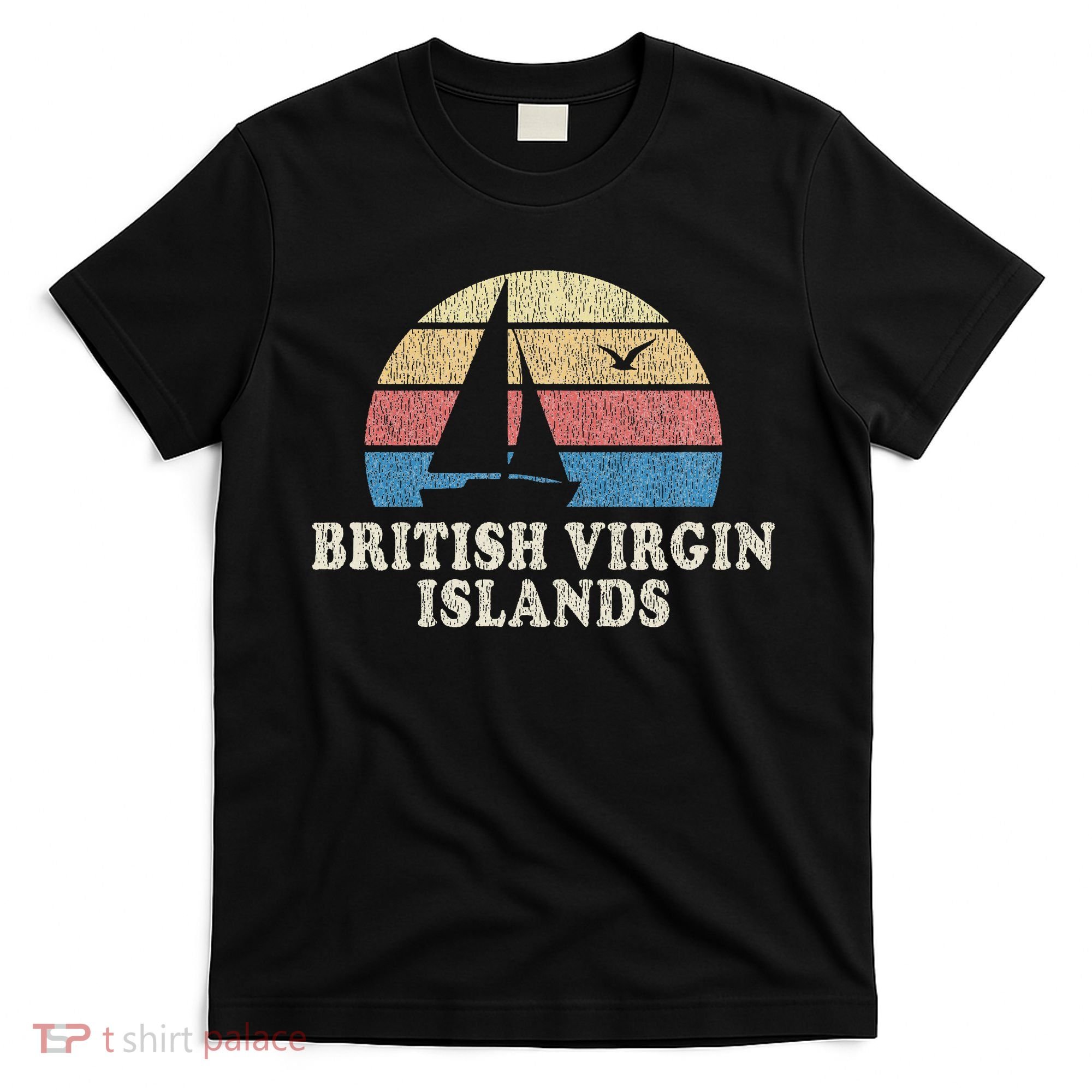 British Virgin Islands Vintage Sailboat 70s T-Shirt