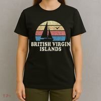 British Virgin Islands Vintage Sailboat 70s T-Shirt thumb 4