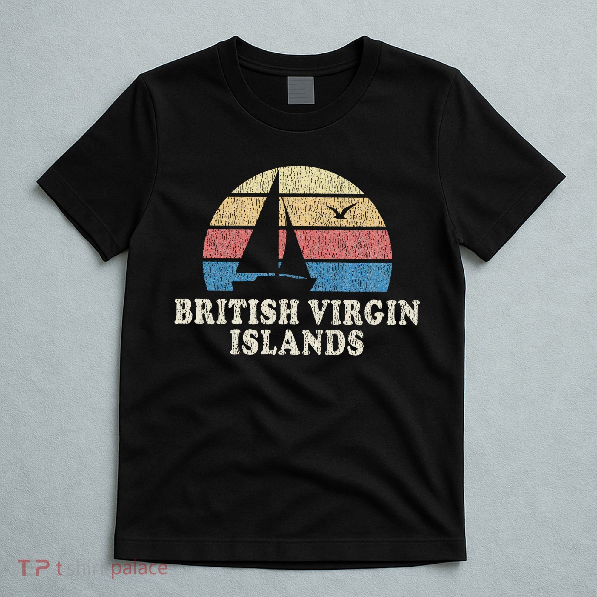 British Virgin Islands Vintage Sailboat 70s T-Shirt