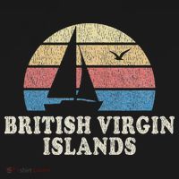 British Virgin Islands Vintage Sailboat 70s T-Shirt thumb 7