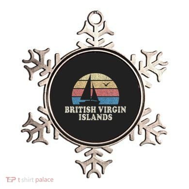 British Virgin Islands Vintage Sailboat 70s Ornament