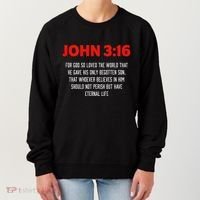 Bible Verse John 3 16 Christian Message About GodS Love Women's Sweatshirt thumb 0